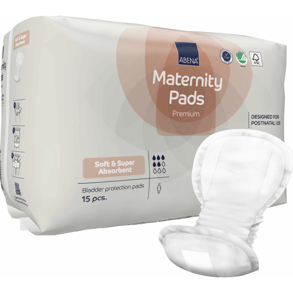 Abena Maternity - Absorbante anatomice post-natale - 825 ml - 15 buc