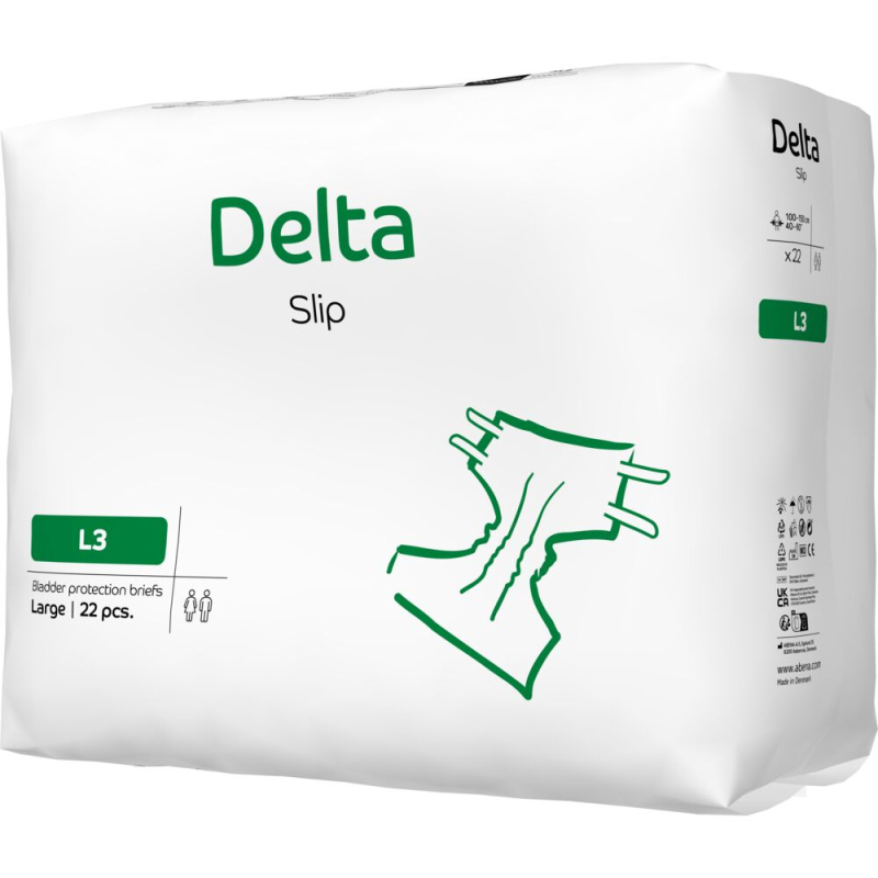Delta Slip L3 - Scutece incontinenta adulti cu absorbtie 3200 ml - 22 buc
