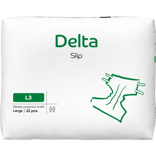 Delta Slip L3 - Scutece incontinenta adulti cu absorbtie 3200 ml - 22 buc