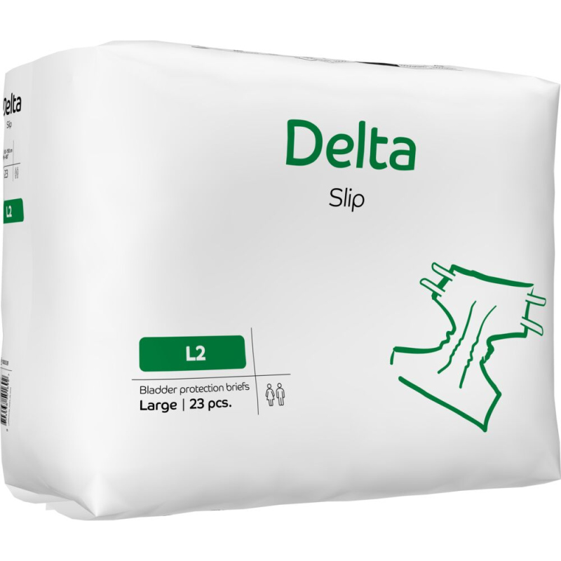 Delta Slip L2 - Scutece incontinenta adulti cu absorbtie 2700 ml - 23 buc