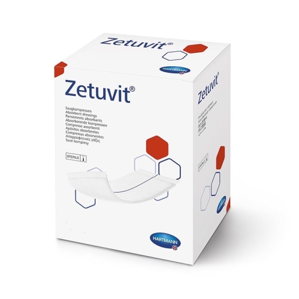 Zetuvit - Comprese cu celuloza superabsorbante - 10 x 10 cm - 25 buc