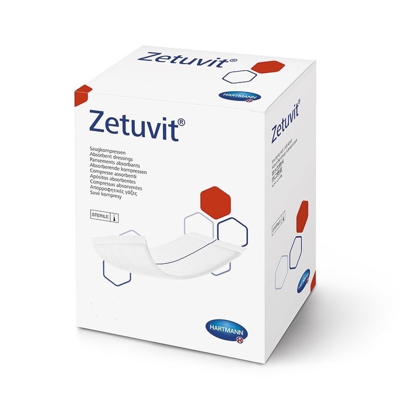 Zetuvit - Comprese sterile cu celuloza superabsorbante - 10 x 10 cm - 25 buc