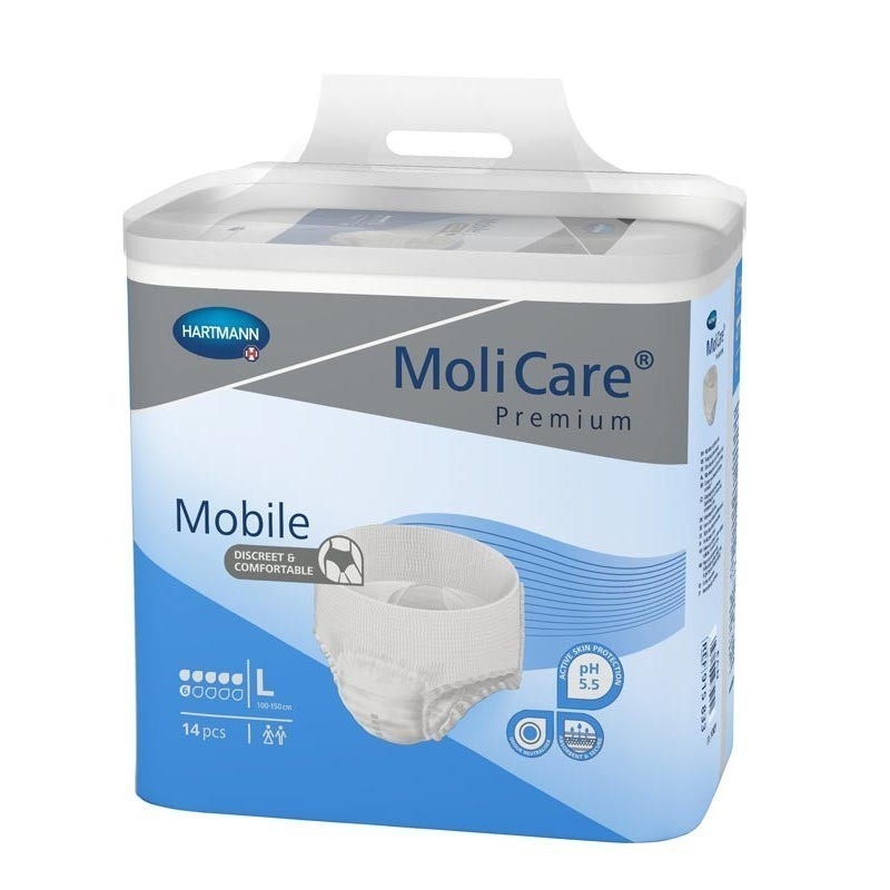 MoliCare Premium Mobile L - Chiloti incontinenta cu 6 picaturi - 14 buc
