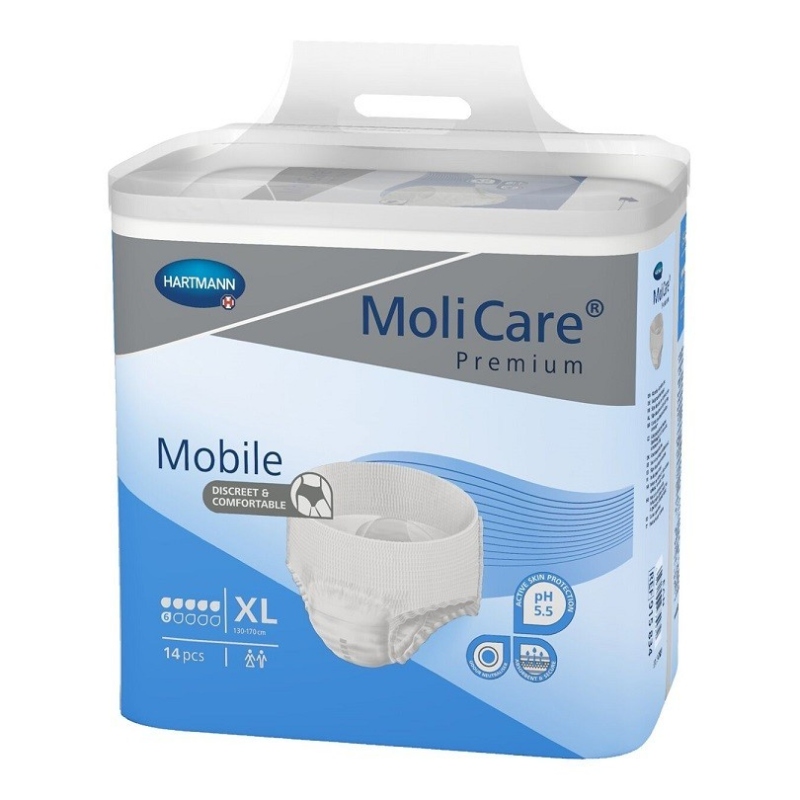 MoliCare Premium Mobile XL - Chiloti incontinenta cu 6 picaturi - 14 buc