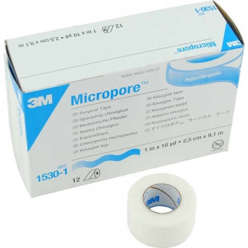 Micropore 3M - Leucoplast pe suport de hartie - 2.5 cm x 9.14 m