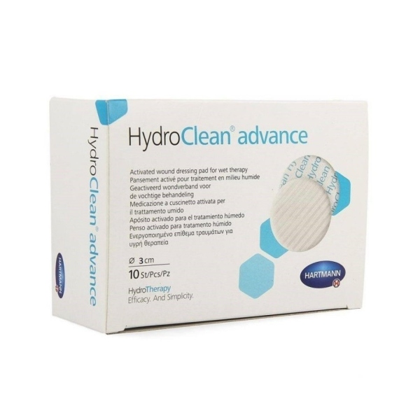 HydroClean Advance - Pansament impregnat cu solutie Ringer 3 cm - 10 buc