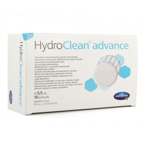 HydroClean Advance - Pansament impregnat cu solutie Ringer 5.5 cm - 10 buc