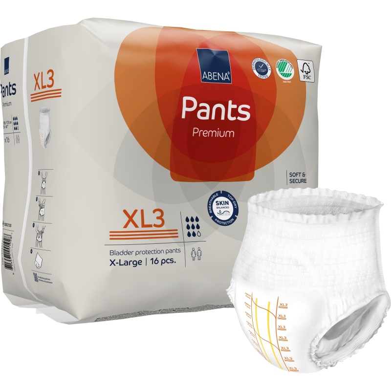 Abena Pants XL3 - Chiloti incontinenta adulti cu absorbtie 2600 ml - 16 buc