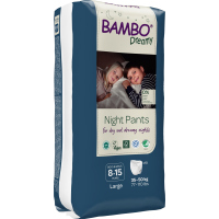 Bambo Dreamy - Scutece de noapte unisex pentru incontinenta 8 - 15 ani cu absorbtie 1233 ml - 10 buc