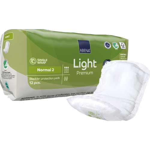 Abena Light Normal 2 - Absorbante anatomice - 350 ml - 12 buc