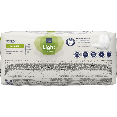 Abena Light Normal 2 - Absorbante anatomice - 350 ml - 12 buc