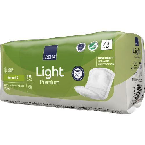 Abena Light Normal 2 - Absorbante anatomice - 350 ml - 12 buc